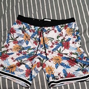 Original Use Black and White Mesh Shorts